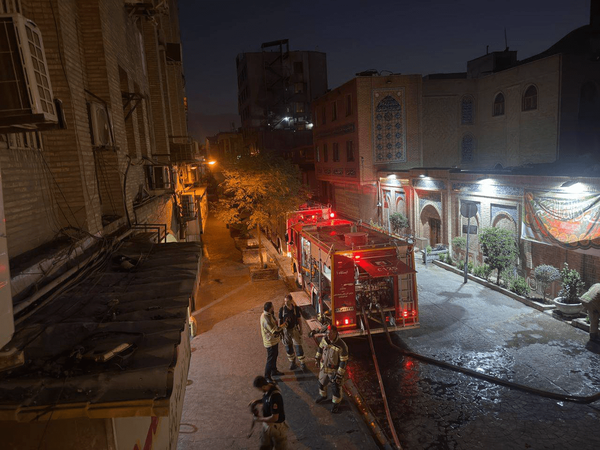 نجات ۸۵ نفر از هتل در پی آتش‌سوزی خیابان سعدی